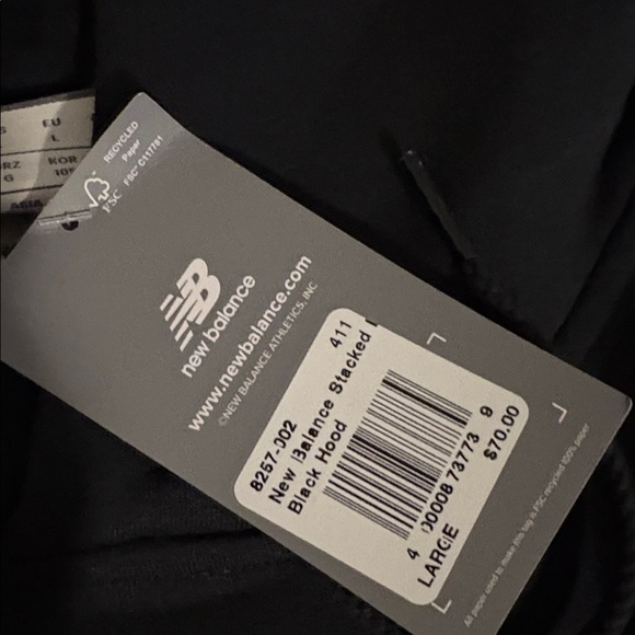 Sale New Balance Men's Black Sweater with Gold Logo large fast shipping - Picture 7 of 11